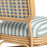 TOV Dorine Striped Performance Linen &amp; Rattan Accent Chair