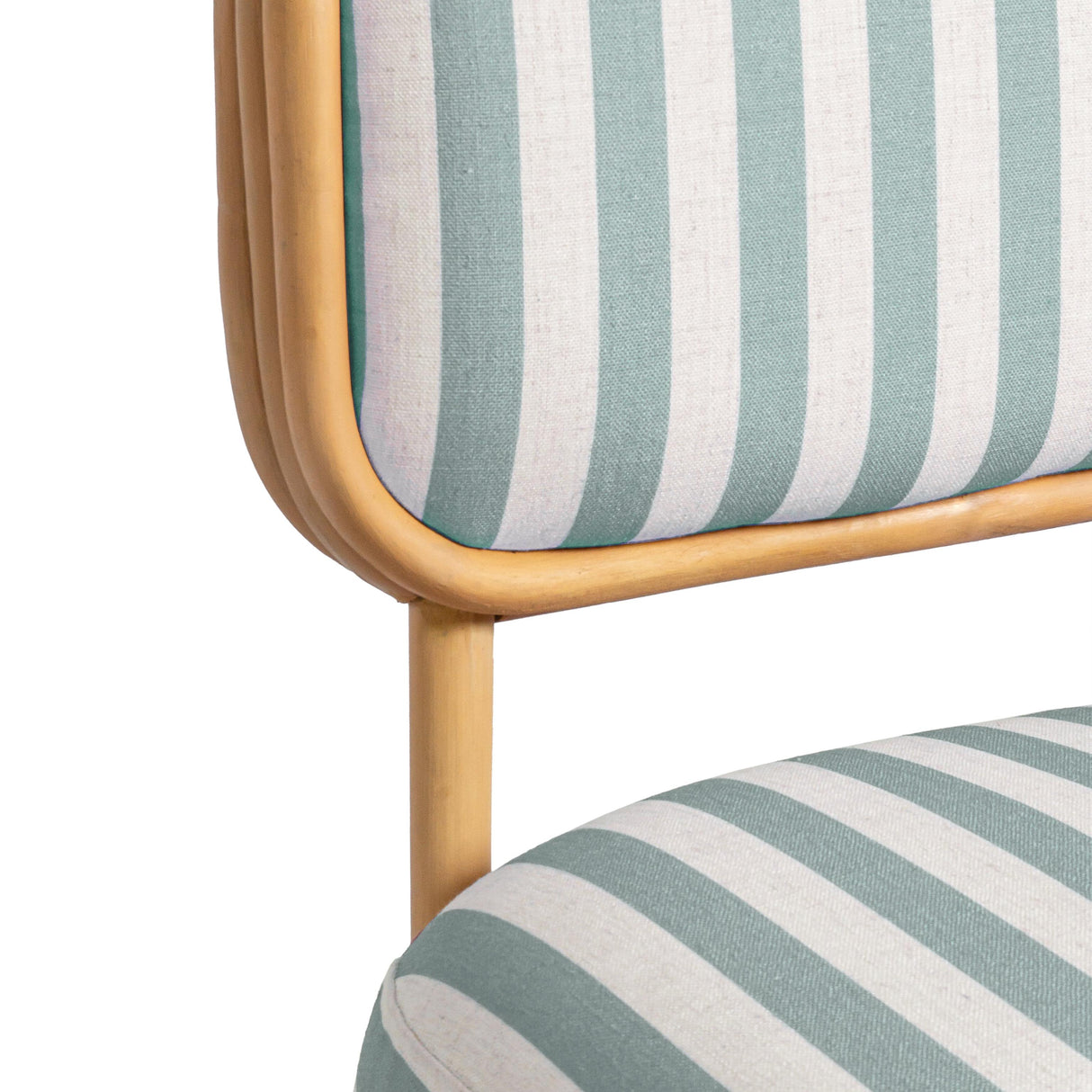 TOV Dorine Striped Performance Linen &amp; Rattan Accent Chair