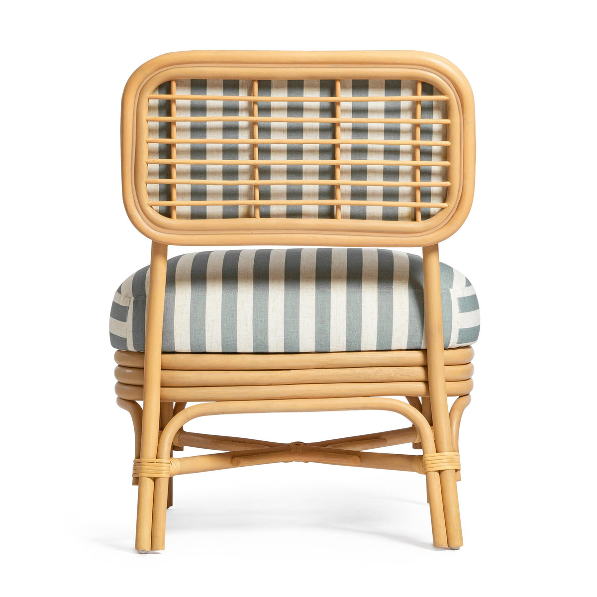 TOV Dorine Mint Green Striped Accent Chair