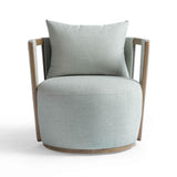 TOV Paolo Textured Contract-Grade Weave Fabric Swivel Accent Chair