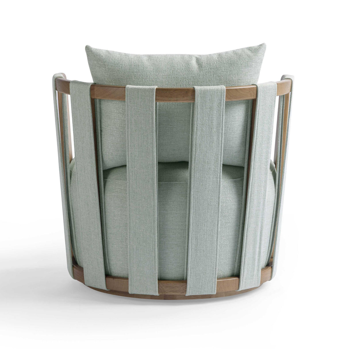 TOV Paolo Textured Contract-Grade Weave Fabric Swivel Accent Chair