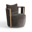 TOV Paolo Upcycled Contract-Grade Fabric Swivel Accent Chair