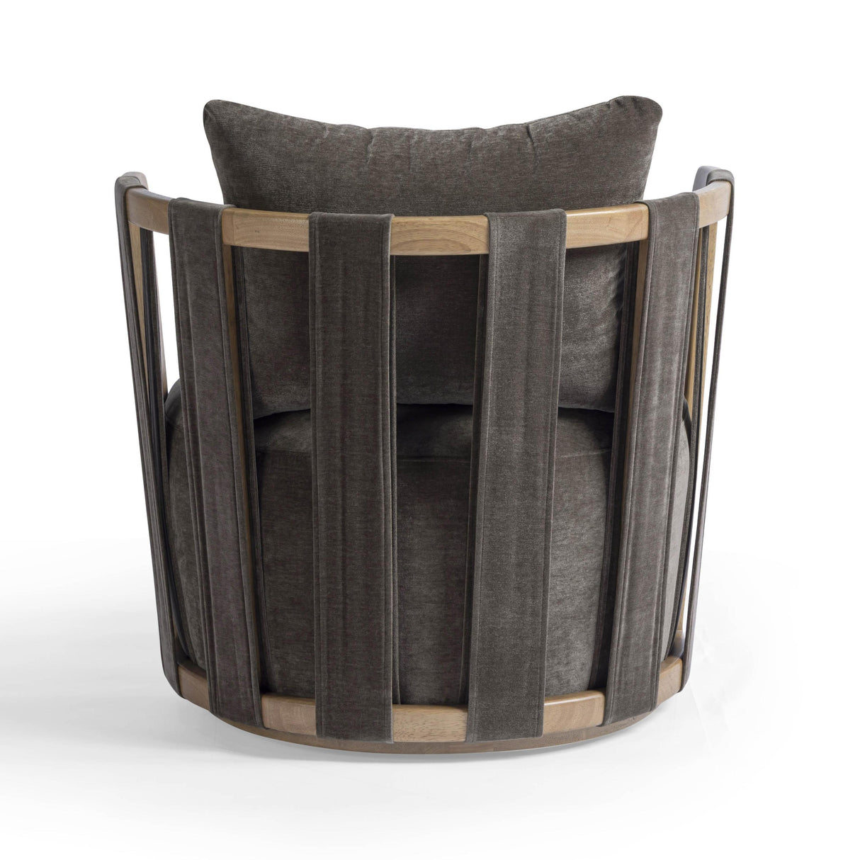 TOV Paolo Upcycled Contract-Grade Fabric Swivel Accent Chair