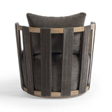 TOV Paolo Upcycled Contract-Grade Fabric Swivel Accent Chair