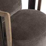 TOV Paolo Upcycled Contract-Grade Fabric Swivel Accent Chair