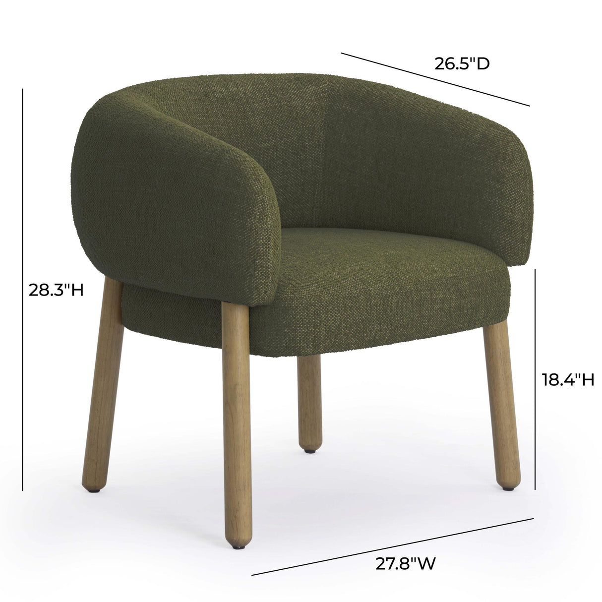 TOV Foxy Textured Performance Fabric Accent Chair