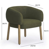 TOV Foxy Textured Performance Fabric Accent Chair