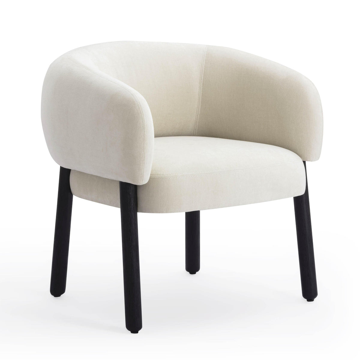 TOV Foxy Cream Performance Basketweave Chenille Accent Chair
