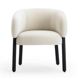 TOV Foxy Cream Performance Basketweave Chenille Accent Chair