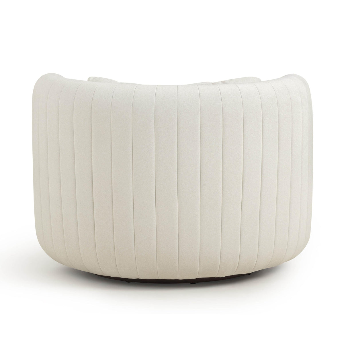 TOV Nura Cream Performance Vegan Mohair Swivel Accent Chair