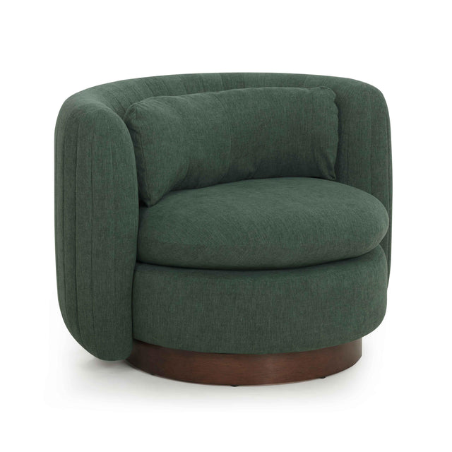 TOV Nura Contract-Grade Chenille Swivel Accent Chair