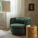 TOV Nura Contract-Grade Chenille Swivel Accent Chair