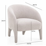 TOV Kris Warm Grey Performance Boucle Accent Chair