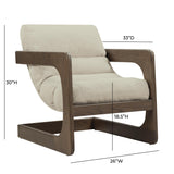 TOV Palma Contract-Grade Textured Weave Fabric Accent Chair