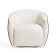 TOV Jordan Contrast Piping Performance Velvet Swivel Accent Chair