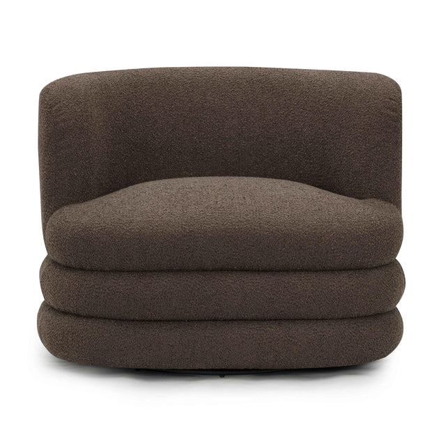 TOV Astor Heavy Performance Boucle Swivel Hotel Lounge Chair