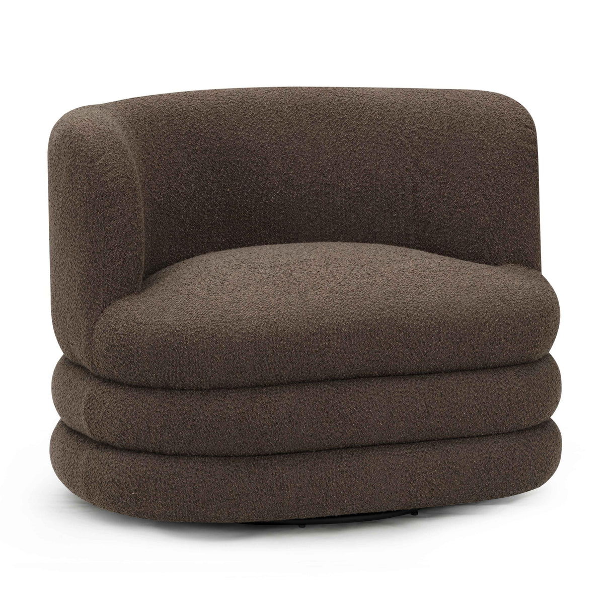 TOV Astor Heavy Performance Boucle Swivel Hotel Lounge Chair
