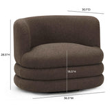 TOV Astor Heavy Performance Boucle Swivel Hotel Lounge Chair