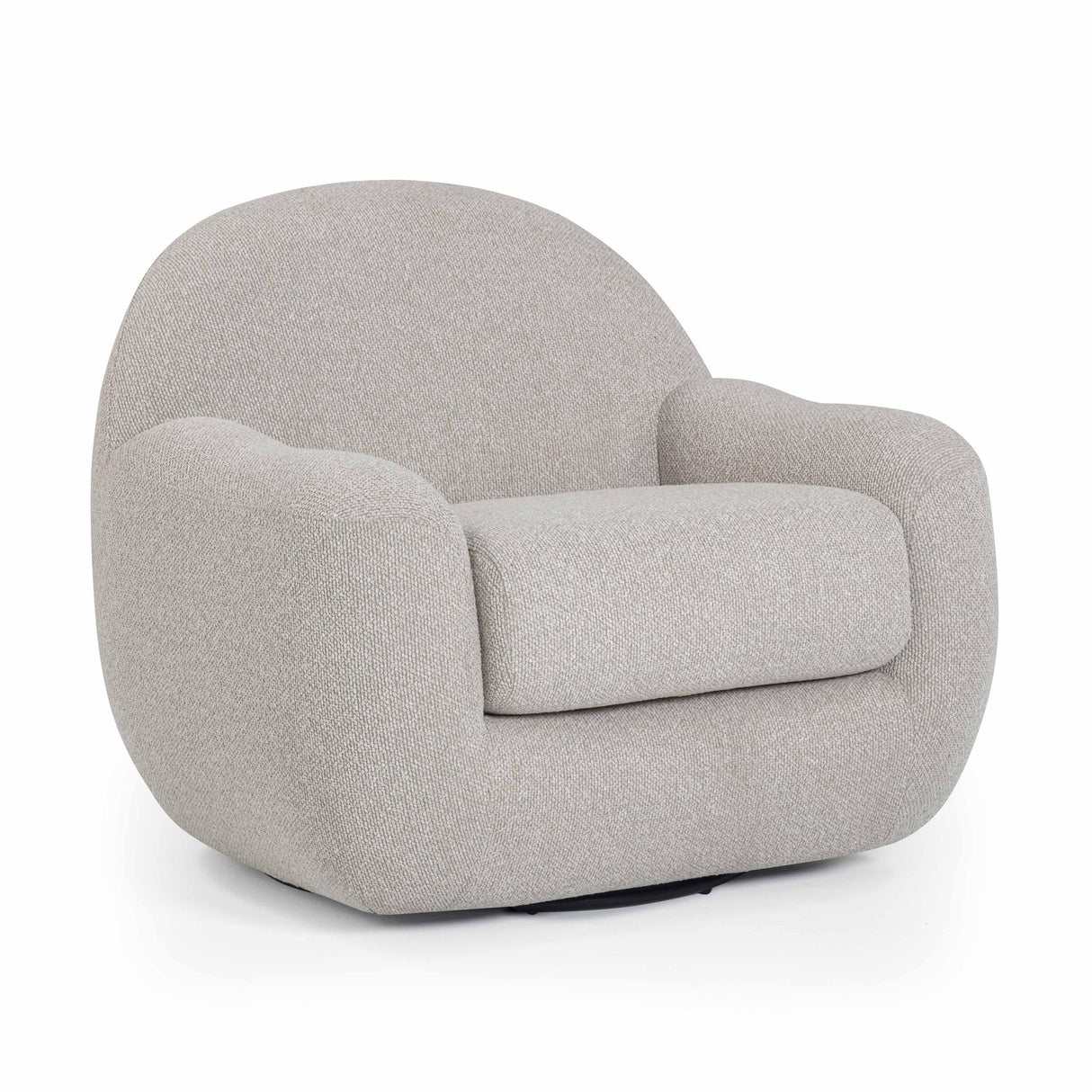 TOV Tiago Warm Grey Performance Boucle Swivel Accent Chair