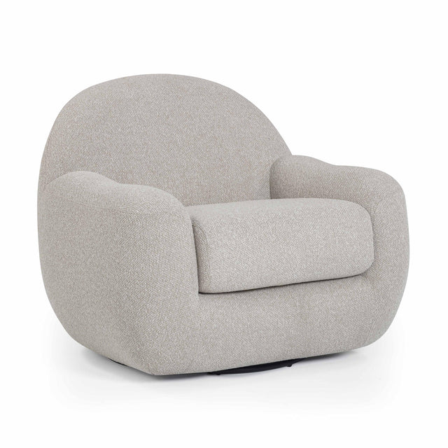 TOV Tiago Warm Grey Performance Boucle Swivel Accent Chair