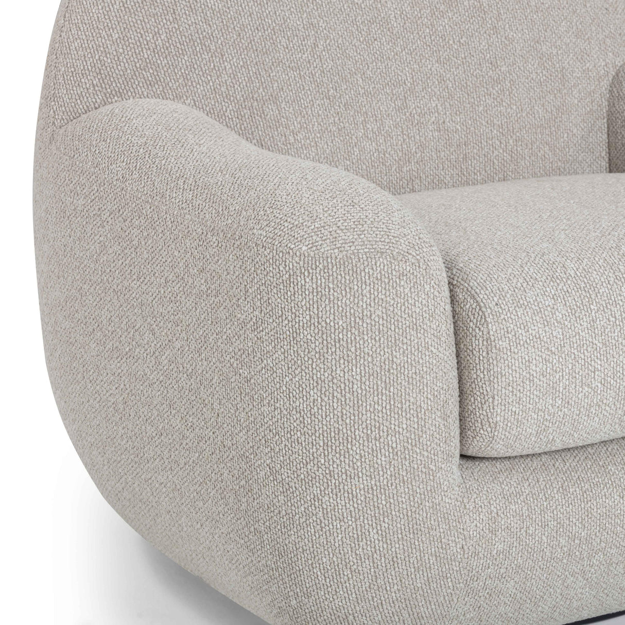 TOV Tiago Warm Grey Performance Boucle Swivel Accent Chair