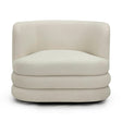 TOV Astor Performance Faux Mohair Swivel Hotel Lounge Chair