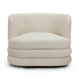 TOV Astor Performance Faux Mohair Swivel Hotel Lounge Chair
