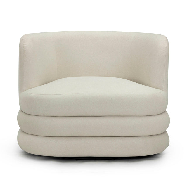 TOV Astor Performance Faux Mohair Swivel Hotel Lounge Chair