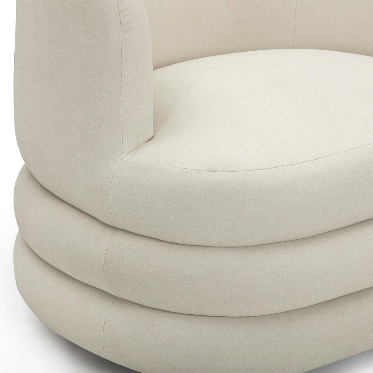 TOV Astor Performance Faux Mohair Swivel Hotel Lounge Chair
