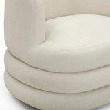 TOV Astor Performance Faux Mohair Swivel Hotel Lounge Chair