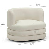 TOV Astor Performance Faux Mohair Swivel Hotel Lounge Chair