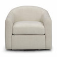 TOV Thao Contract-Grade Basketweave Fabric Swivel Accent Chair