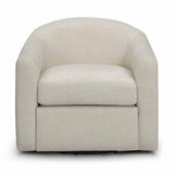 TOV Thao Contract-Grade Basketweave Fabric Swivel Accent Chair