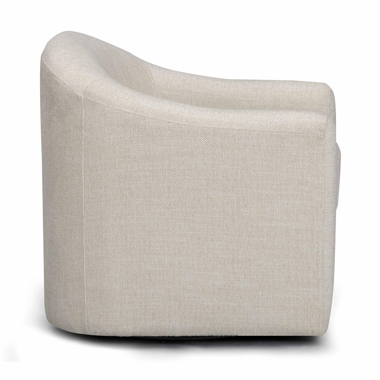 TOV Thao Contract-Grade Basketweave Fabric Swivel Accent Chair