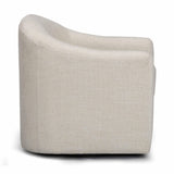 TOV Thao Contract-Grade Basketweave Fabric Swivel Accent Chair