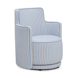 TOV Passe Striped Linen Swivel Chair