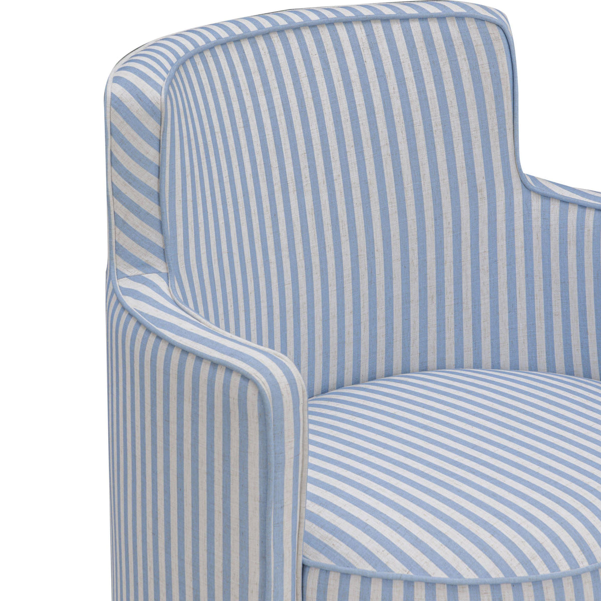TOV Passe Blue Striped Swivel Chair