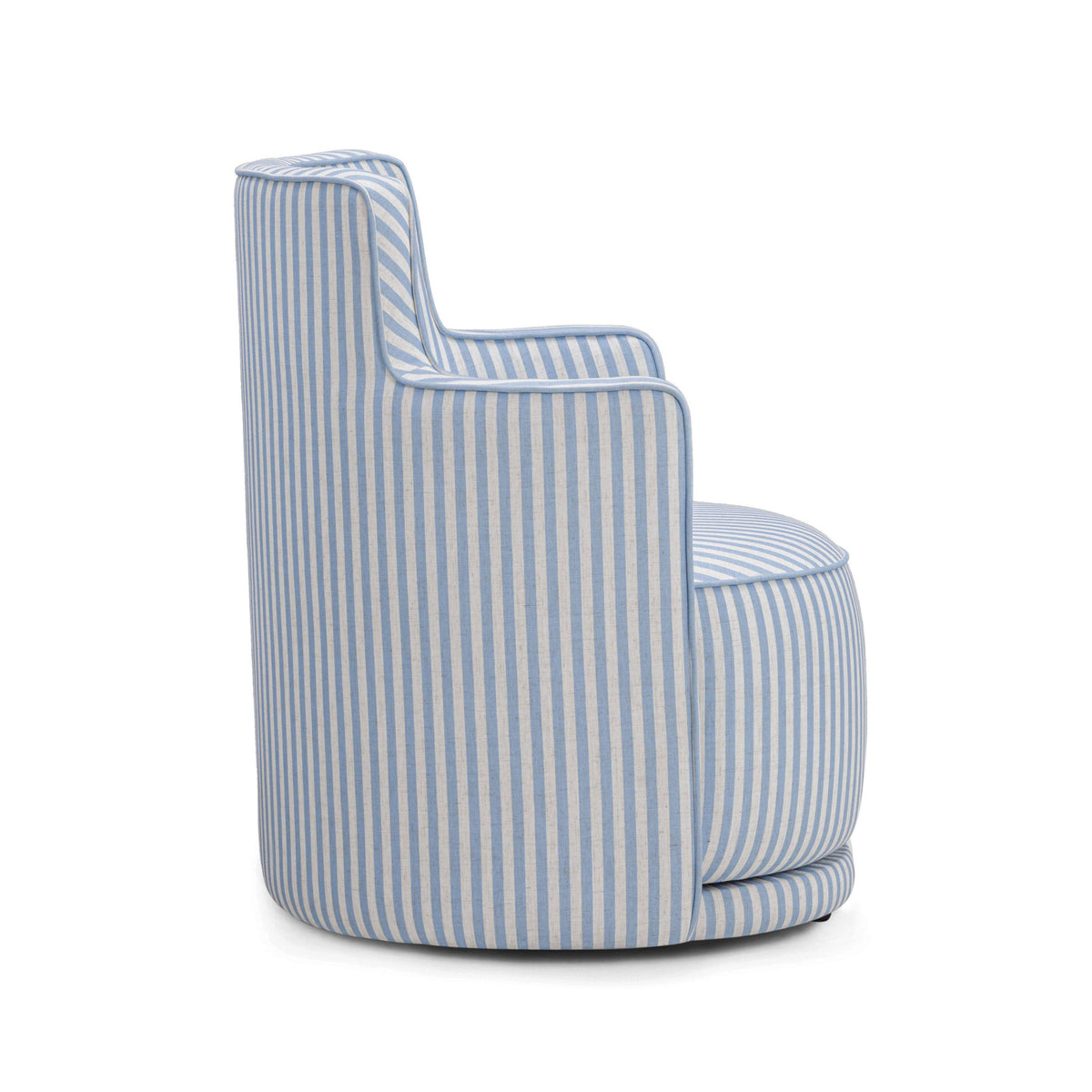 TOV Passe Blue Striped Swivel Chair