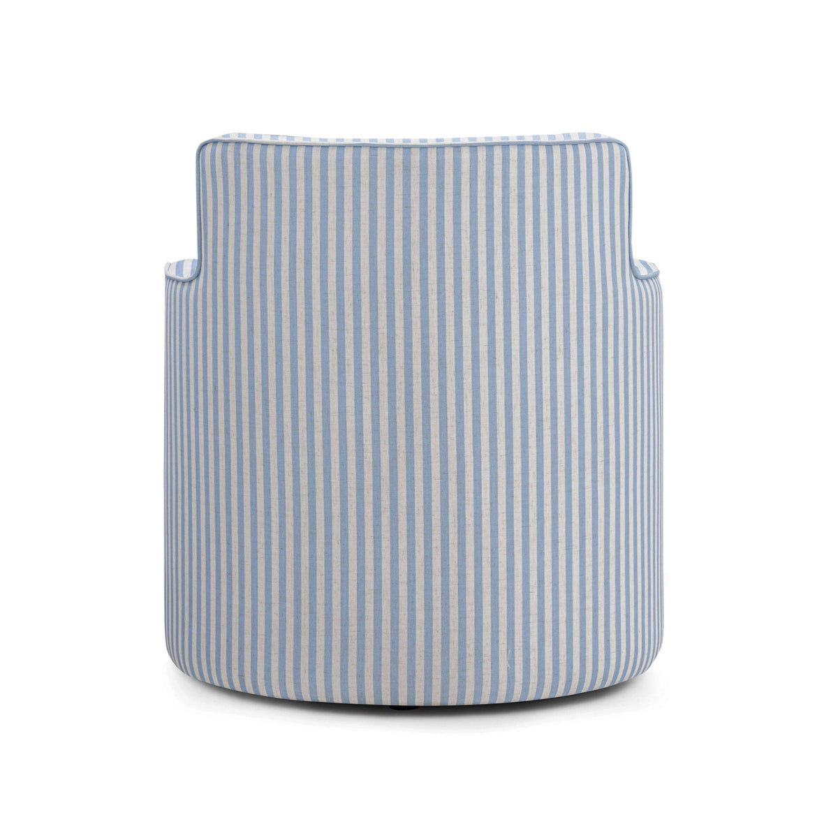 TOV Passe Blue Striped Swivel Chair