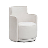 TOV Passe Cream Upcycled Performance Linen Swivel Chair