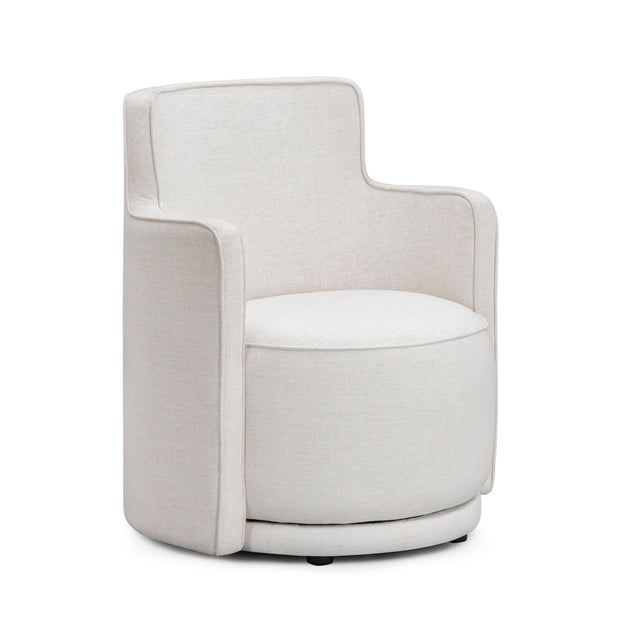 TOV Passe Cream Upcycled Performance Linen Swivel Chair