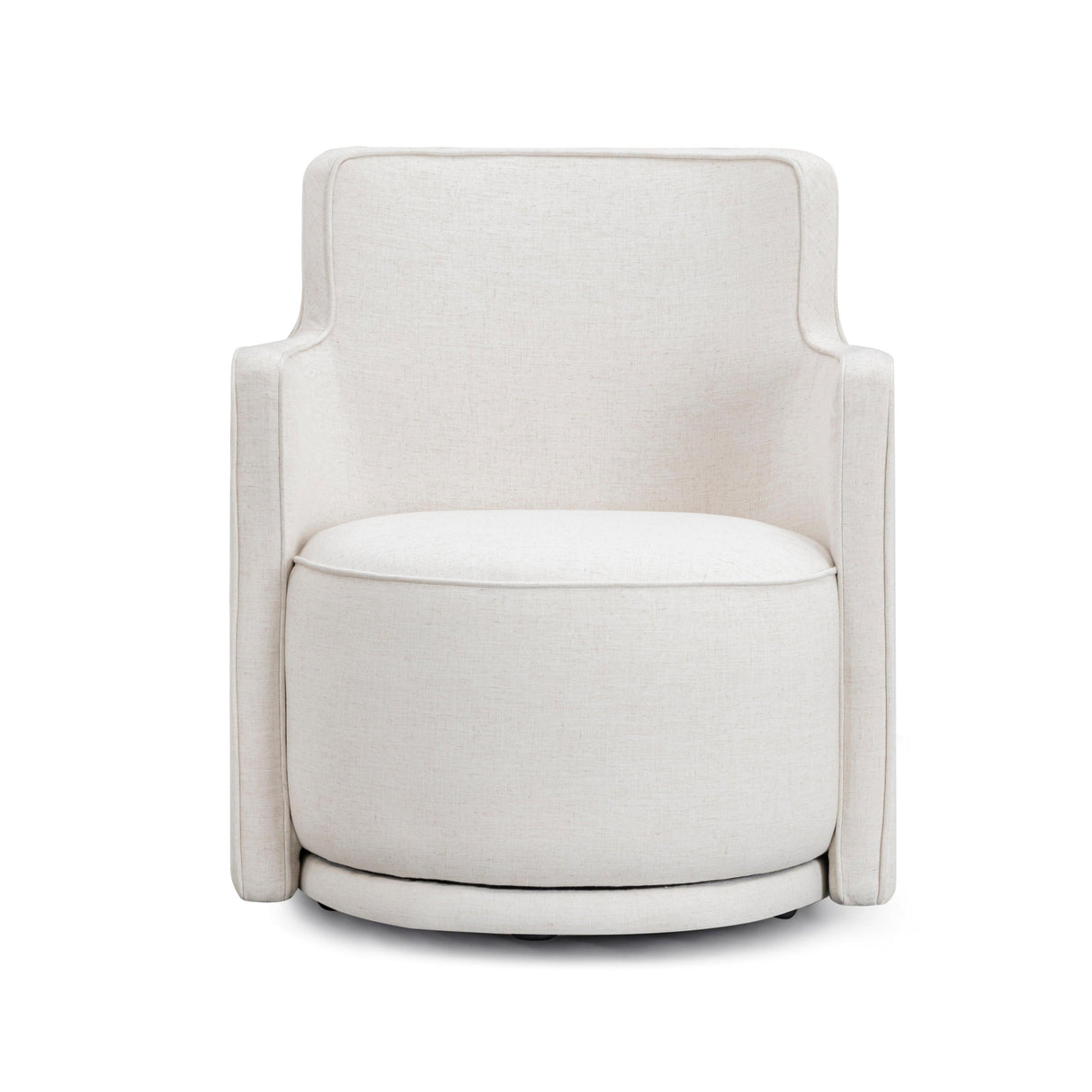 TOV Passe Cream Upcycled Performance Linen Swivel Chair