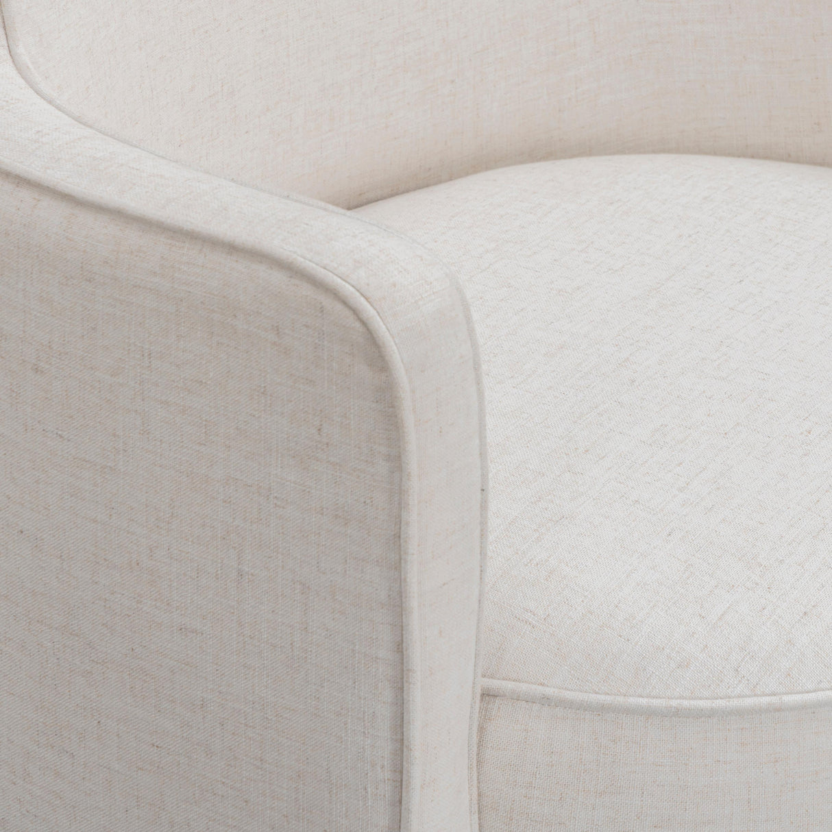 TOV Passe Cream Upcycled Performance Linen Swivel Chair