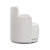 TOV Passe Cream Upcycled Performance Linen Swivel Chair
