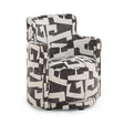 TOV Passe Black Performance Jacquard Swivel Chair