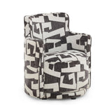 TOV Passe Black Performance Jacquard Swivel Chair