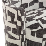 TOV Passe Black Jacquard Swivel Chair