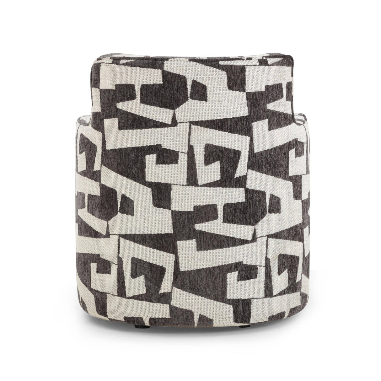 TOV Passe Black Jacquard Swivel Chair