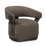 TOV Madison Linen Performance Chenille Swivel Accent Chair
