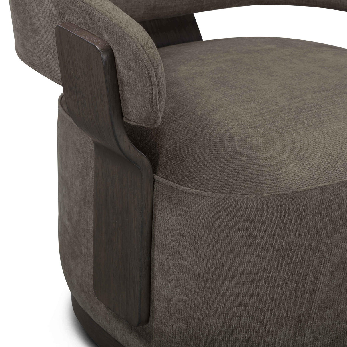 TOV Madison Linen Performance Chenille Swivel Accent Chair
